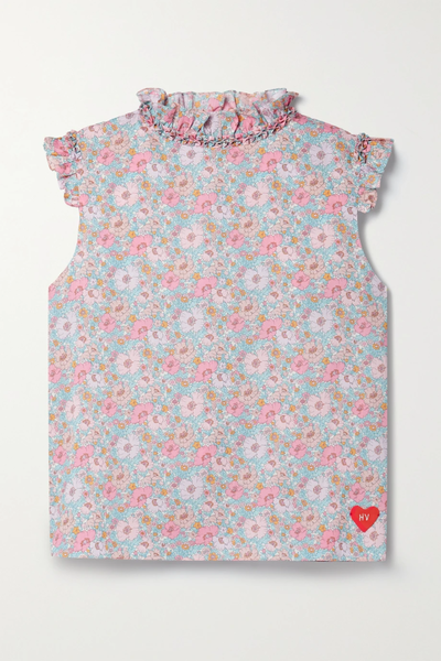 유럽직배송 HORROR VACUI Kristina ruffled floral-print cotton blouse 33258524072422067
