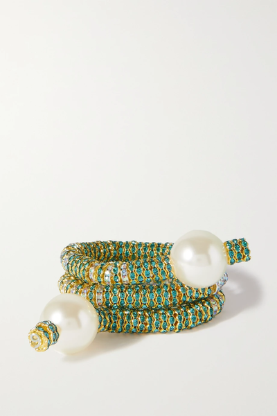유럽직배송 PEARL OCTOPUSS.Y La Mer gold-plated, crystal and faux pearl bracelet 38063312420785805