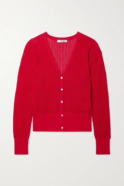유럽직배송 INTERIOR 가디건 The Juliet pointelle-knit cotton-blend cardigan 33258524072714718