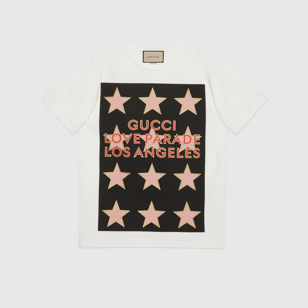 유럽직배송 구찌 티셔츠 GUCCI &#039;Gucci Love Parade&#039; print T-shirt 548334XJEQI9275