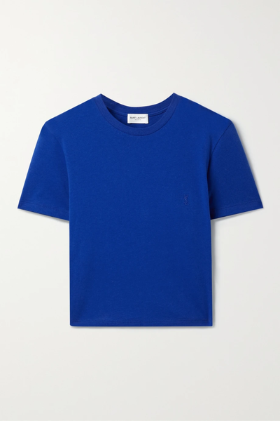 유럽직배송 생로랑 티셔츠 SAINT LAURENT Cropped cotton-jersey T-shirt 38063312419756644