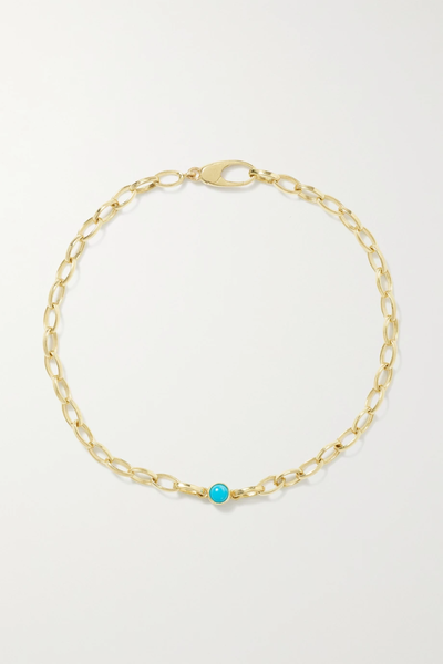 유럽직배송 제니퍼메이어 팔찌 JENNIFER MEYER Small Edith 18-karat gold turquoise bracelet 36856120585611406