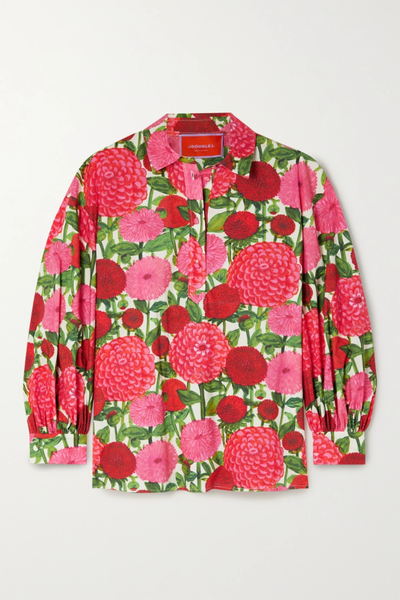 유럽직배송 라더블제이 셔츠 LA DOUBLEJ Poet floral-print cotton-poplin shirt 38063312420408831