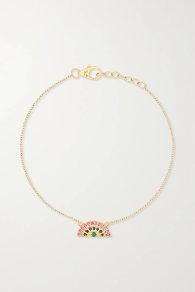 유럽직배송 ANDREA FOHRMAN Mini Rainbow 14-karat gold, sapphire and emerald bracelet 38063312419617966