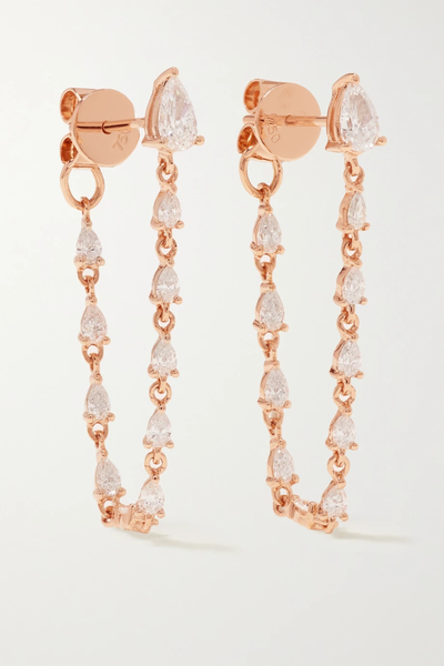 유럽직배송 아니타고 귀걸이 ANITA KO 18-karat rose gold diamond earrings 38063312418589366