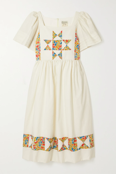 유럽직배송 O PIONEERS Jemima patchwork floral-print cotton midi dress 36856120585378604