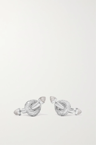 유럽직배송 ANANYA 18-karat white gold diamond earrings 43769801094812033