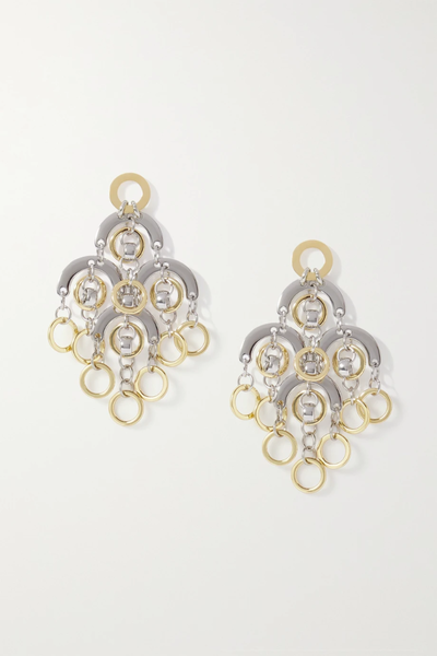 유럽직배송 파코라반 귀걸이 PACO RABANNE Silver and gold-tone earrings 38063312420391145