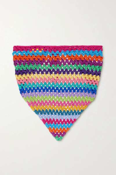 유럽직배송 로즈카민 ROSE CARMINE Metallic crochet-knit coverup 36856120584982060