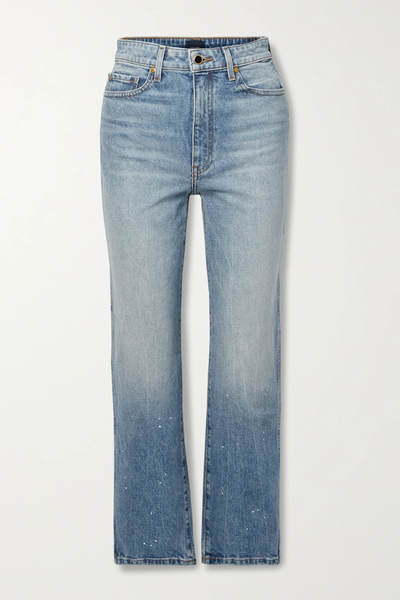 유럽직배송 카이트 청바지 KHAITE Abigail printed high-rise straight-leg jeans 33258524072799009