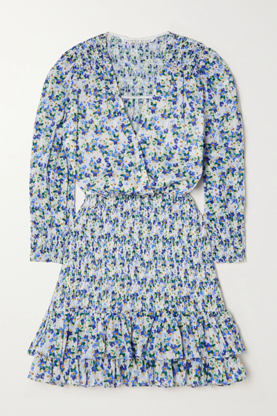 유럽직배송 베로니카비어드 미니원피스 VERONICA BEARD Darrah smocked floral-print cotton-voile mini dress 38063312420503488