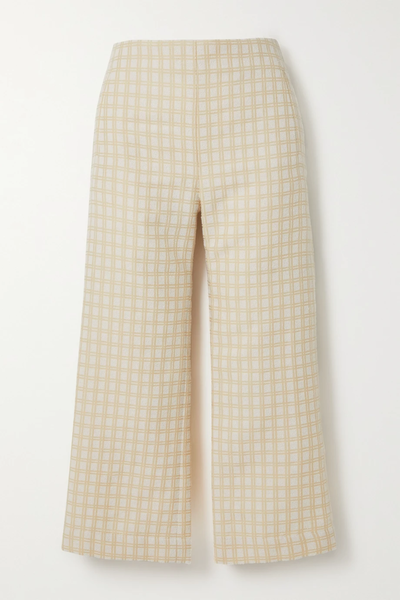 유럽직배송 리사마리페르난데즈 팬츠 LISA MARIE FERNANDEZ Checked cotton-blend bouclé-jacquard straight-leg pants 45666037504791296