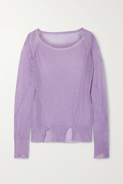 유럽직배송 더로우 THE ROW Giro asymmetric open-knit Lurex sweater 33258524072689097