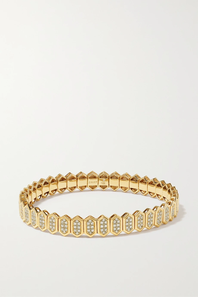 유럽직배송 SHAY 18-karat gold diamond stretch bracelet 36856120585551885