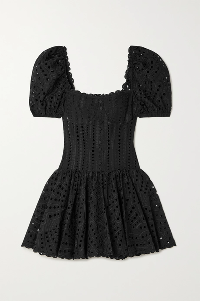 유럽직배송 CHARO RUIZ Yara broderie anglaise cotton-blend mini dress 38063312420559736