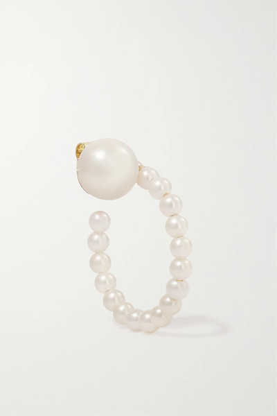유럽직배송 소피빌리브라헤 싱글 귀걸이 SOPHIE BILLE BRAHE Grand Lien de Perles 14-karat gold pearl single earring 1647597277644428