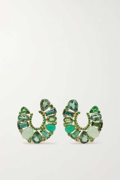 유럽직배송 GARRARD Blaze 18-karat white gold multi-stone earrings 1647597282536277