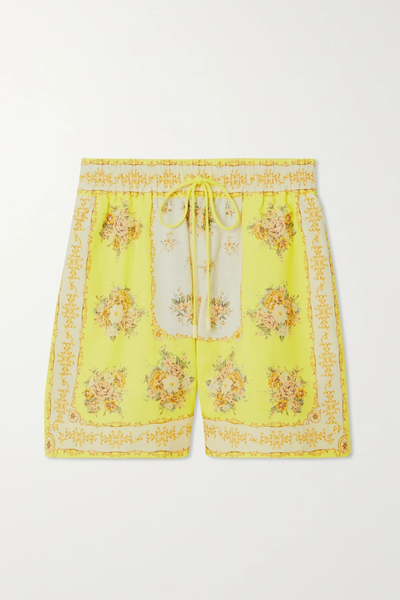 유럽직배송 ALÉMAIS Catalina floral-print cotton and linen-blend voile shorts 45666037504311768
