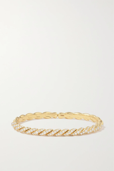 유럽직배송 데이비드율만 팔찌 DAVID YURMAN Pavéflex 18-karat gold diamond bracelet 29419655932803803