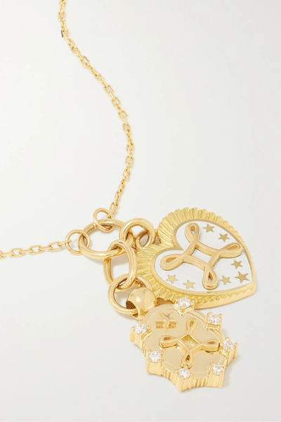 유럽직배송 파운드레 목걸이 FOUNDRAE True Love Heart 18-karat gold diamond necklace 38063312419032852