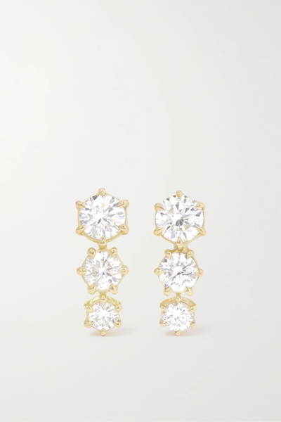유럽직배송 제이드트라우 귀걸이 JADE TRAU Ara 18-karat gold diamond earrings 46376663162819402