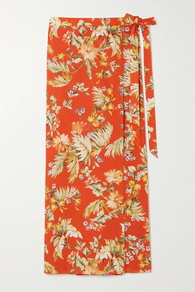 유럽직배송 에르뎀 스커트 ERDEM Hermia floral-print cotton-poplin wrap midi skirt 38063312418819191