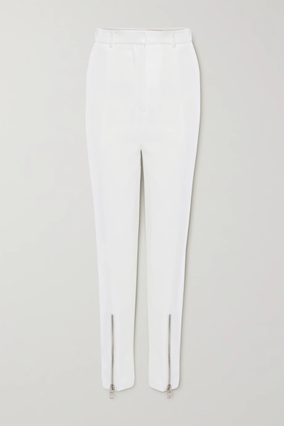 유럽직배송 알렉산더맥퀸 팬츠 ALEXANDER MCQUEEN Zip-detailed crepe slim-leg pants 1647597284013218