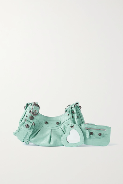 유럽직배송 발렌시아가 숄더백 BALENCIAGA Le Cagole XS studded croc-effect leather shoulder bag 1647597282982059