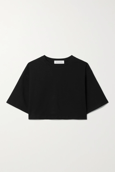 유럽직배송 프랭키샵 티셔츠 FRANKIE SHOP Karina cropped cotton-jersey T-shirt 1647597283494318