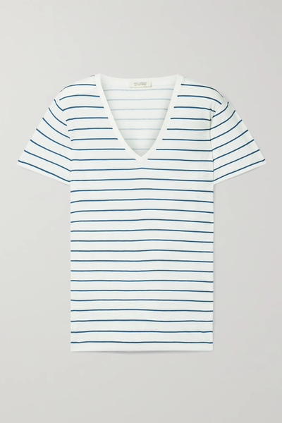 유럽직배송 닐리로탄 티셔츠 NILI LOTAN Carol striped cotton-jersey T-shirt 43769801095478329