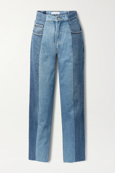 유럽직배송 이엘브이데님 청바지 E.L.V. DENIM + NET SUSTAIN The Boyfriend patchwork high-rise jeans 9649229528799005
