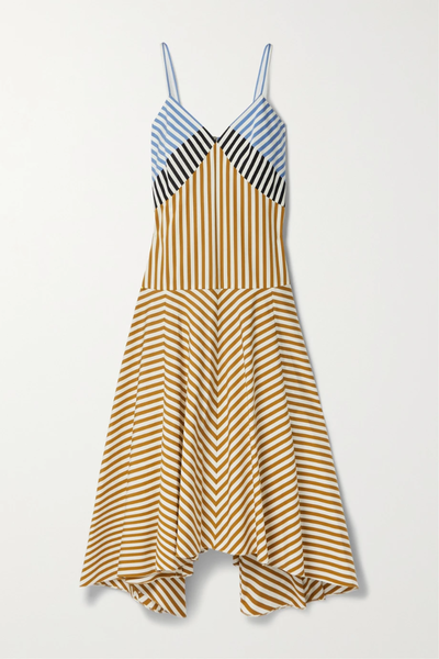 유럽직배송 파토우 원피스 PARTOW Myla asymmetric striped cotton-poplin midi dress 38063312420040529
