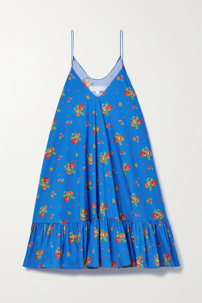 유럽직배송 캐롤라인 콘스타스 미니원피스 CAROLINE CONSTAS Laurel tiered printed cotton-blend poplin mini dress 38063312420538072