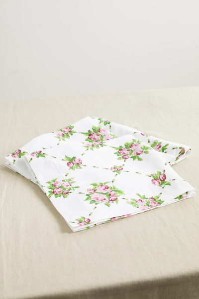 유럽직배송 에밀리아 윅스테드 EMILIA WICKSTEAD Set of four floral-print linen napkins 45666037504906399