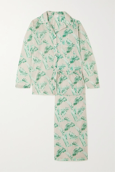 유럽직배송 POUR LES FEMMES Printed cotton-voile pajama set 45666037505166444