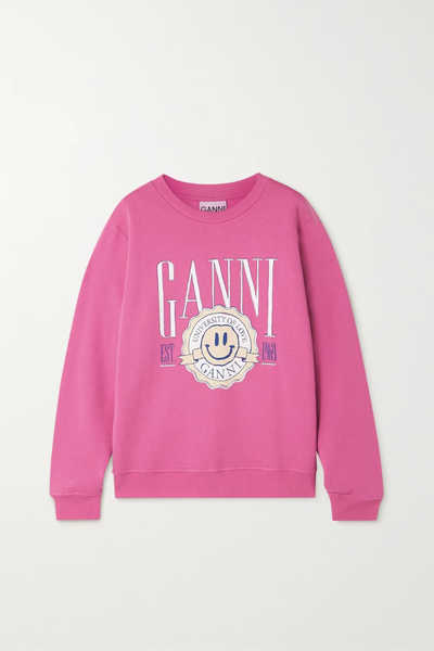 유럽직배송 가니 스웻셔츠 GANNI Stamp University of Love printed organic cotton-blend jersey sweatshirt 38063312420359215