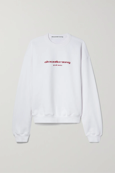 유럽직배송 알렉산더왕 스웻셔츠 ALEXANDER WANG Printed cotton-blend jersey sweatshirt 46376663162443342
