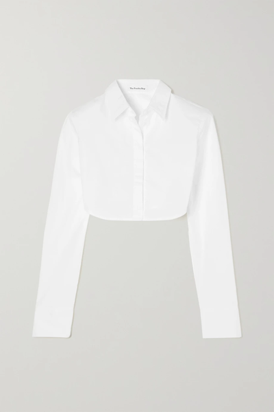 유럽직배송 프랭키샵 셔츠 FRANKIE SHOP Uma cropped cotton-poplin shirt 1647597283500454
