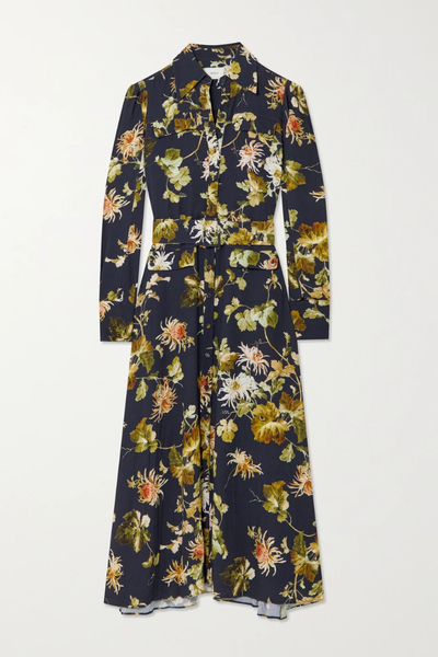 유럽직배송 에르뎀 원피스 ERDEM Uriel belted asymmetric floral-print crepe midi dress 42247633207844932