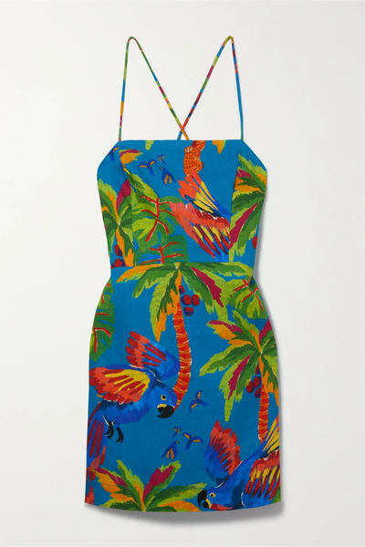 유럽직배송 팜리오 미니원피스 FARM RIO Sunny Day printed linen-blend mini dress 42247633207906541