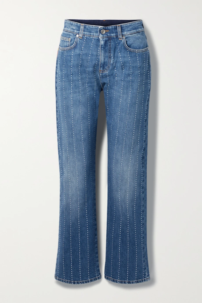 유럽직배송 스텔라맥카트니 청바지 STELLA MCCARTNEY Crystal-embellished high-rise straight-leg jeans 43769801095544750