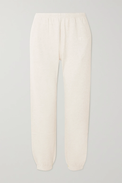 유럽직배송 WSLY Embroidered organic cotton-blend jersey track pants 29419655931571835