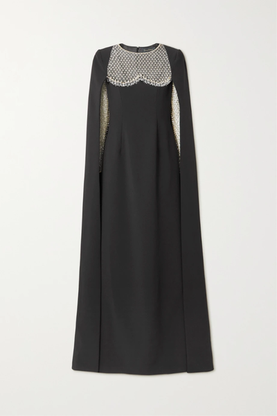 유럽직배송 제니팩햄 JENNY PACKHAM Swanwing cape-effect embellished tulle and stretch-crepe gown 42247633208577164