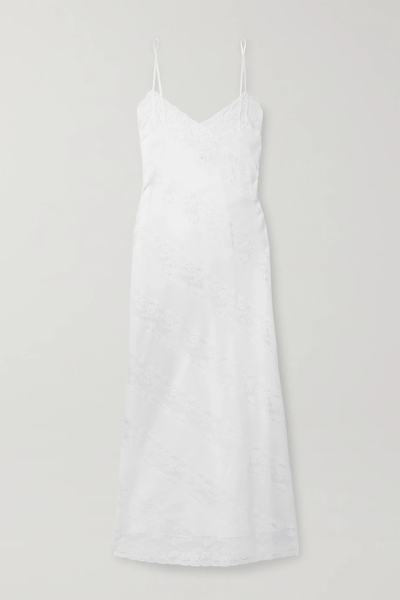 유럽직배송 로레타카포니 LORETTA CAPONI Gabrielle lace-paneled cotton-voile nightdress 11452292646403642