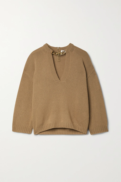유럽직배송 발렌티노 스웨터 VALENTINO Chain-embellished cashmere sweater 42247633208854633