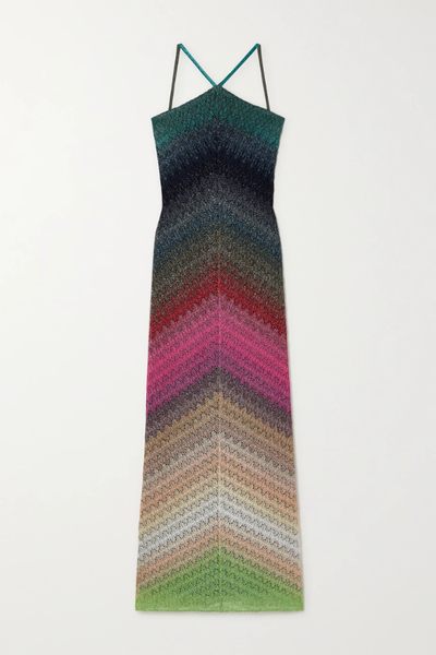 유럽직배송 미쏘니 원피스 MISSONI Open-back metallic crochet-knit maxi dress 43769801095590523