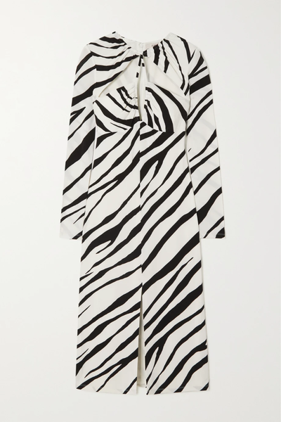 유럽직배송 잇오치스 원피스 ET OCHS Eleanor cutout ruched zebra-print stretch-jersey midi dress 38063312420012662