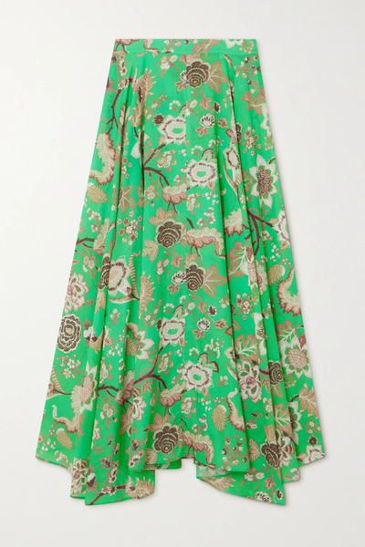 유럽직배송 CARA CARA Aquinnah pleated printed cotton-voile maxi skirt 43769801095293926