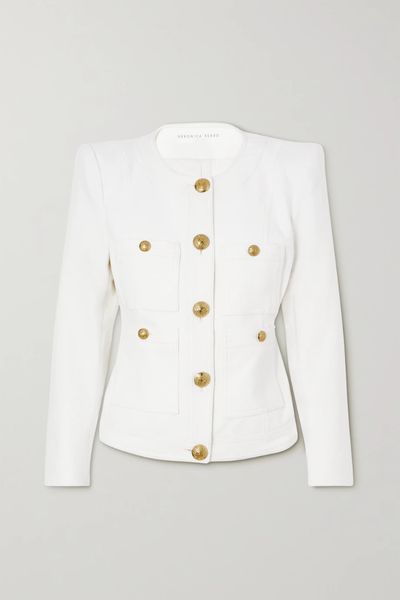 유럽직배송 베로니카비어드 자켓 VERONICA BEARD Ferazia embellished grain de poudre cotton-blend jacket 43769801094779325