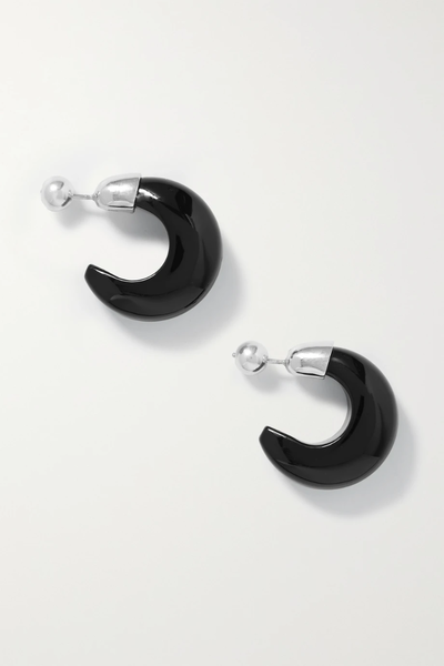 유럽직배송 소피부하이 귀걸이 SOPHIE BUHAI Donut silver onyx hoop earrings 1647597278618046